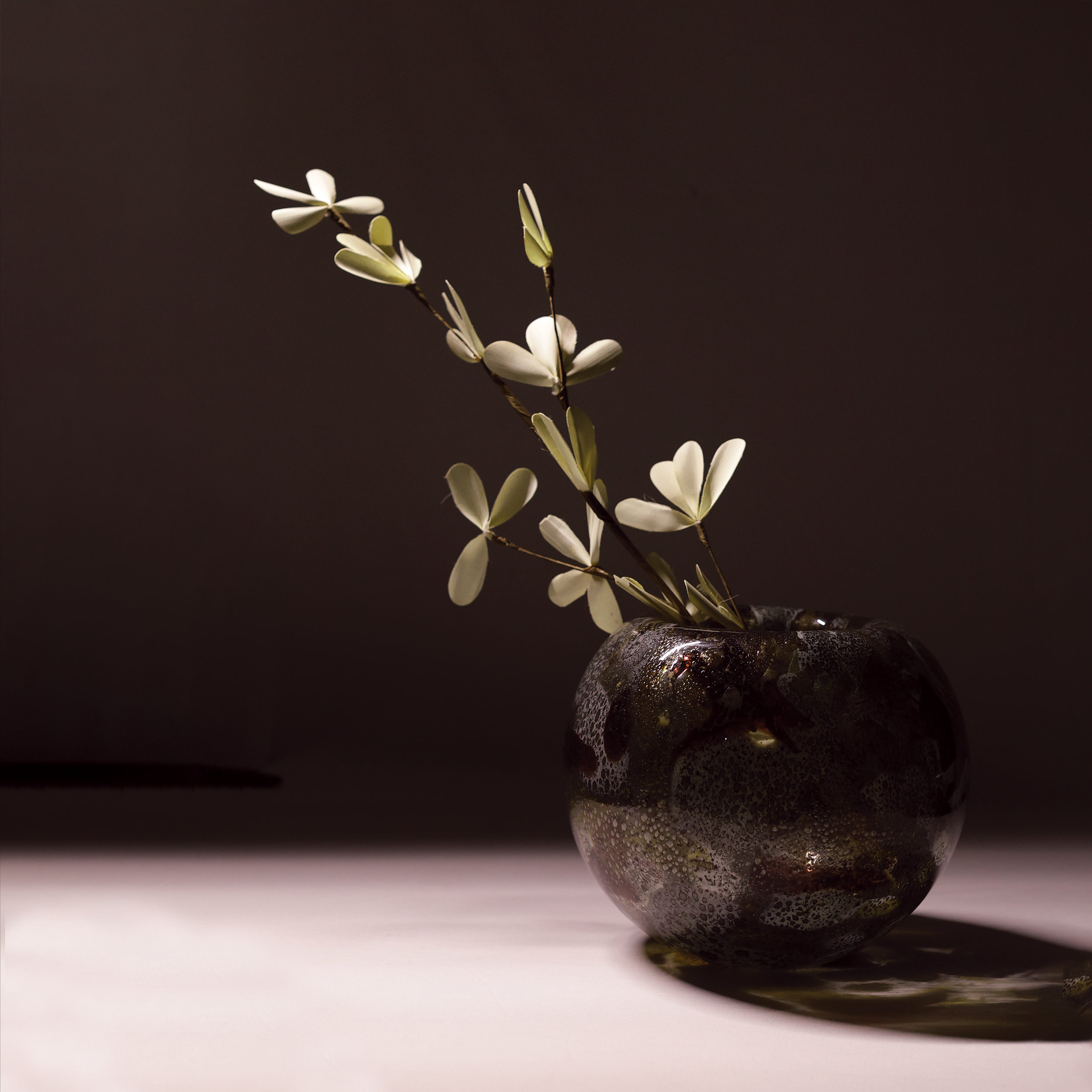 Nebula: Multicolour Tinted Minimalistic Reflective Glass Vase - A Cosmic Explosion