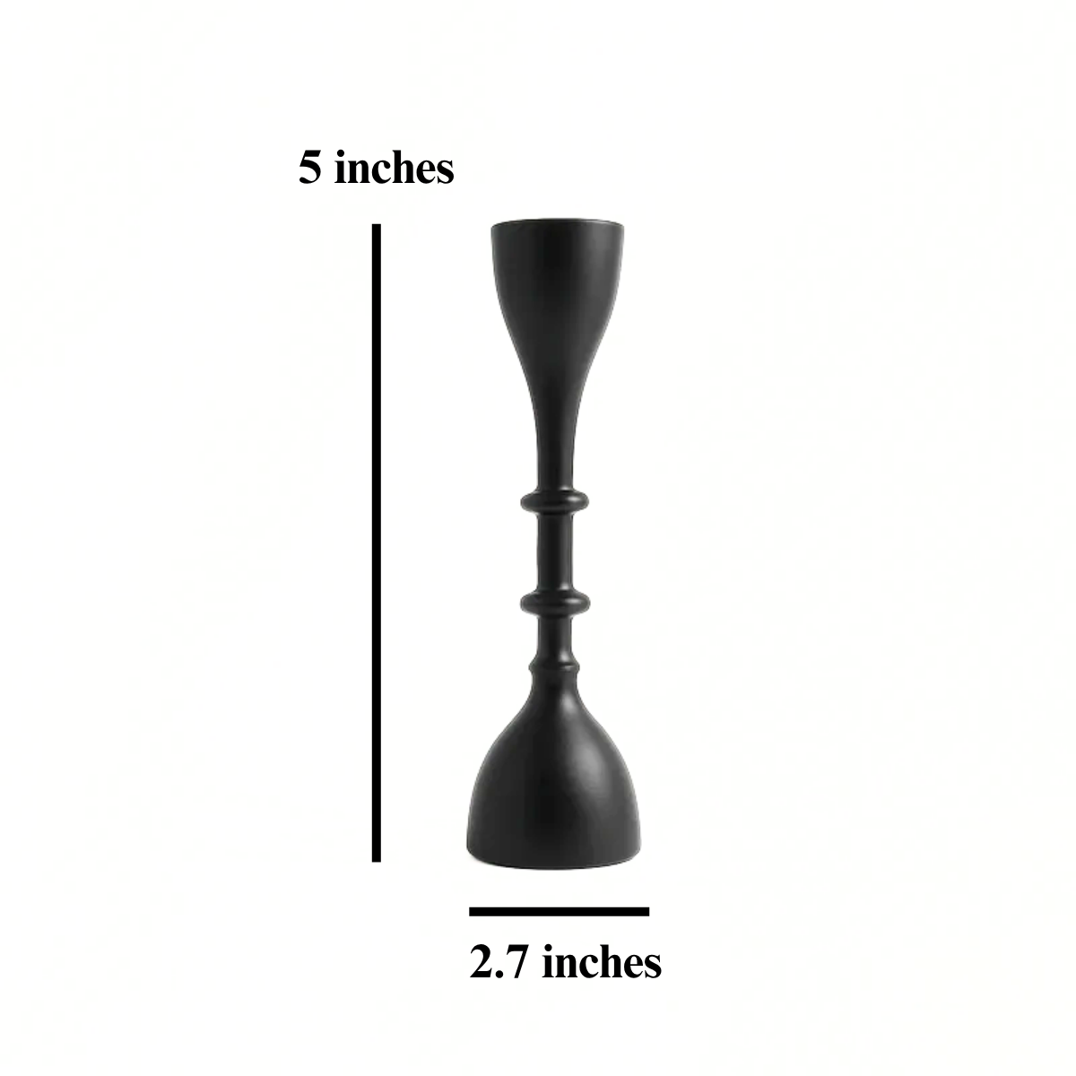 Formé Lumina – Classic Spindle Candle Holder in Midnight Hue (Small)