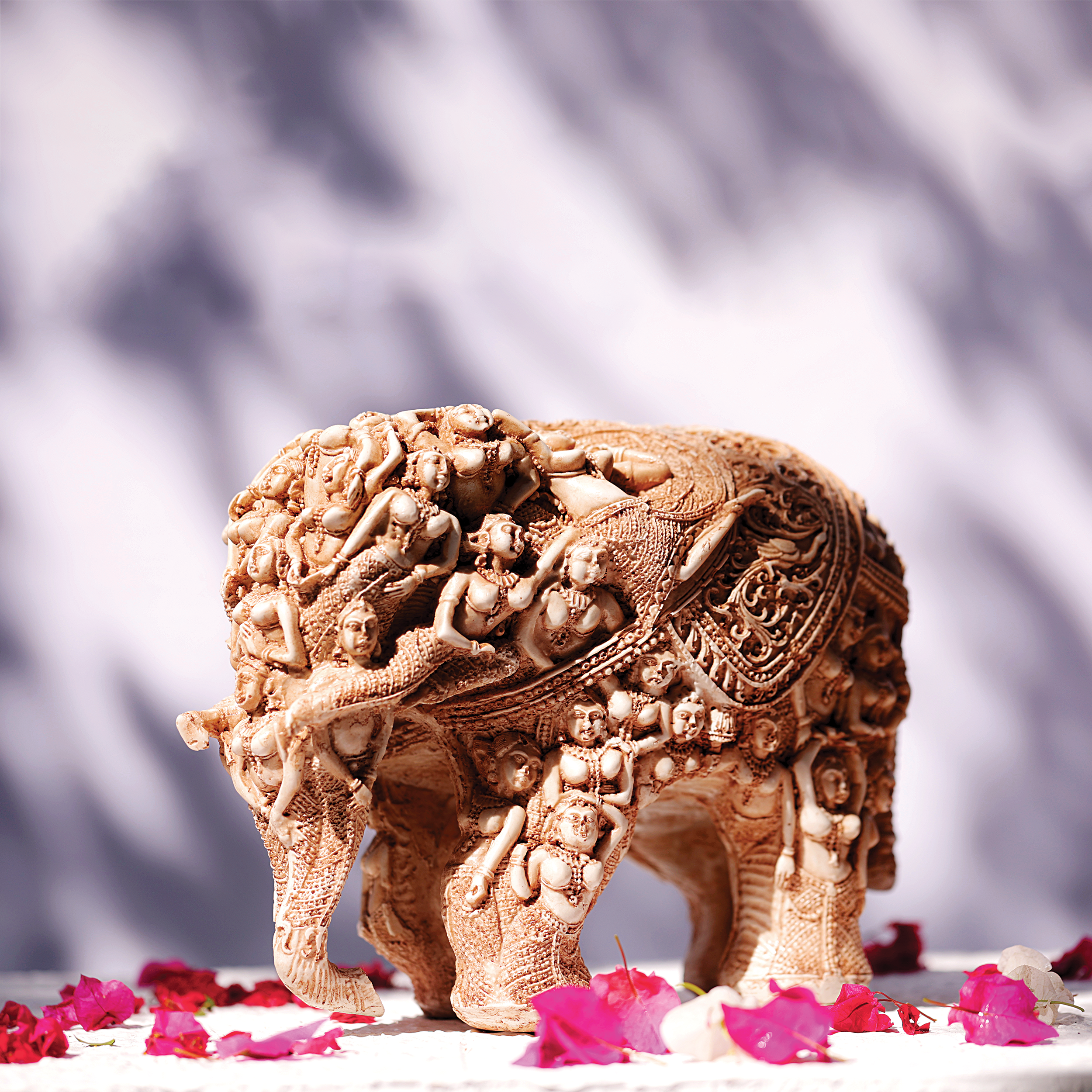 Gajaraj: The Ochre Khajuraho Tusker