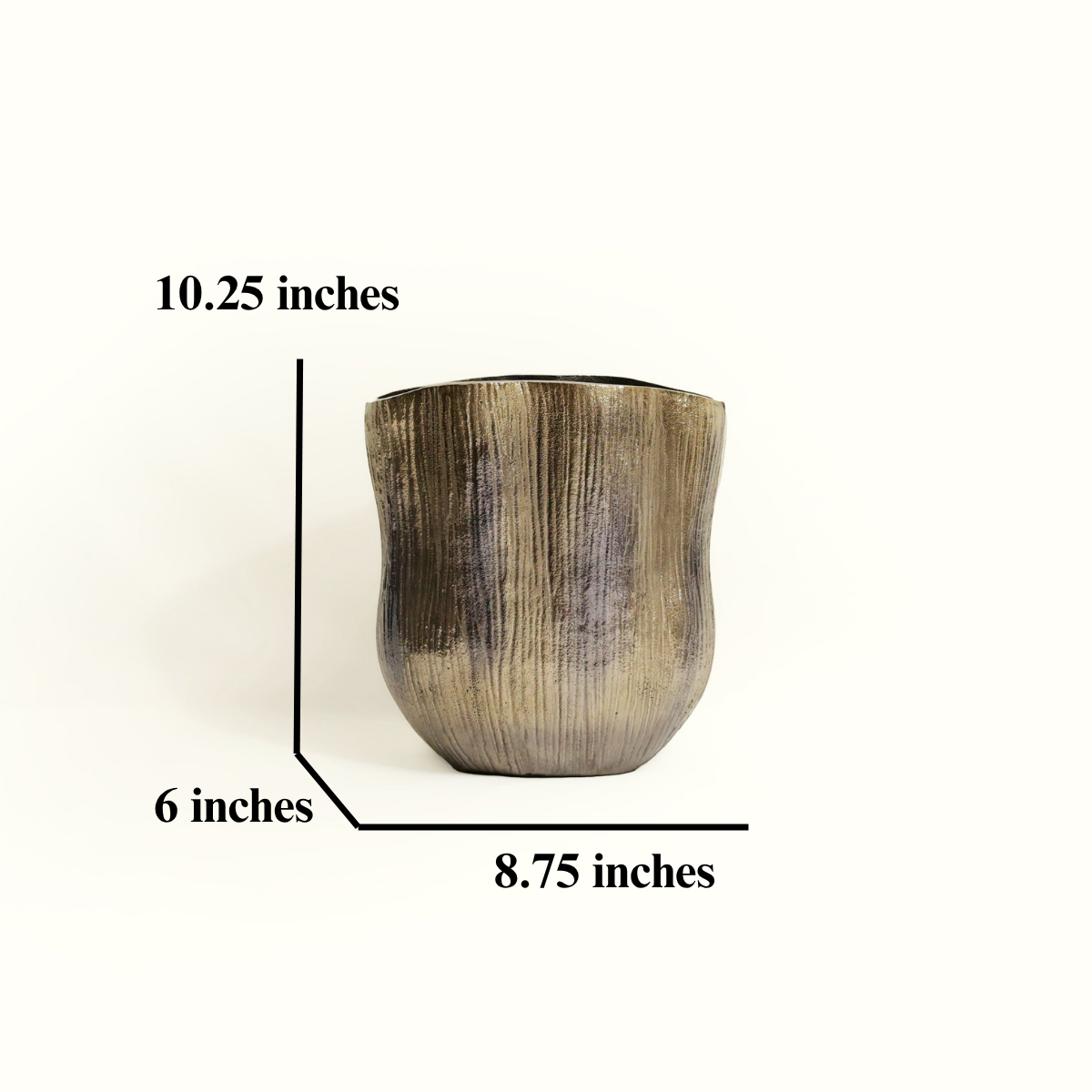 Aura – Ancient Radiant Vase with Bronzed Striated Finish