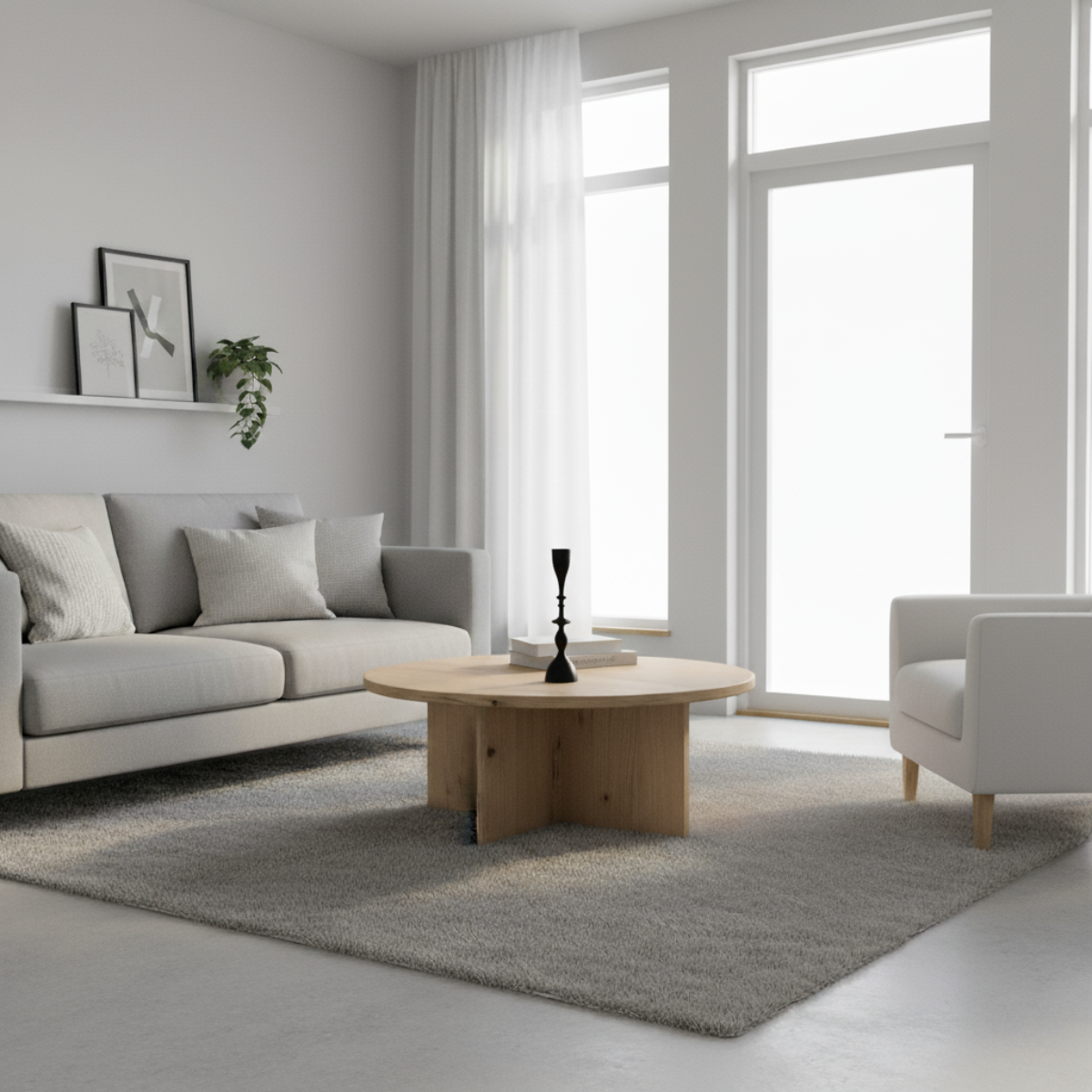 Facet Lumina – Modern Abstract Taper Stand in Midnight Hue (Large)