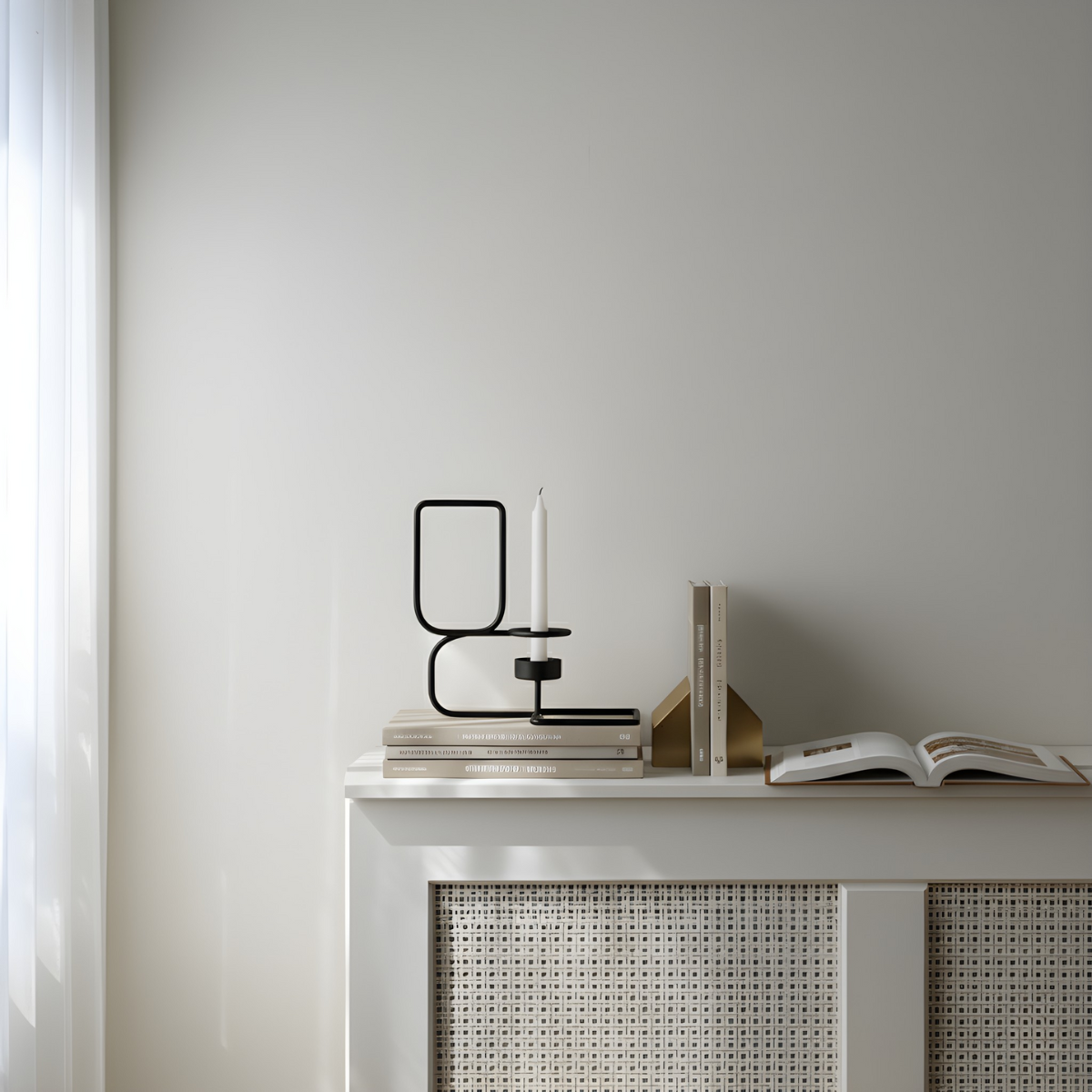 Architectural Glow – Contemporary Frame Candle Holder in Midnight Finish