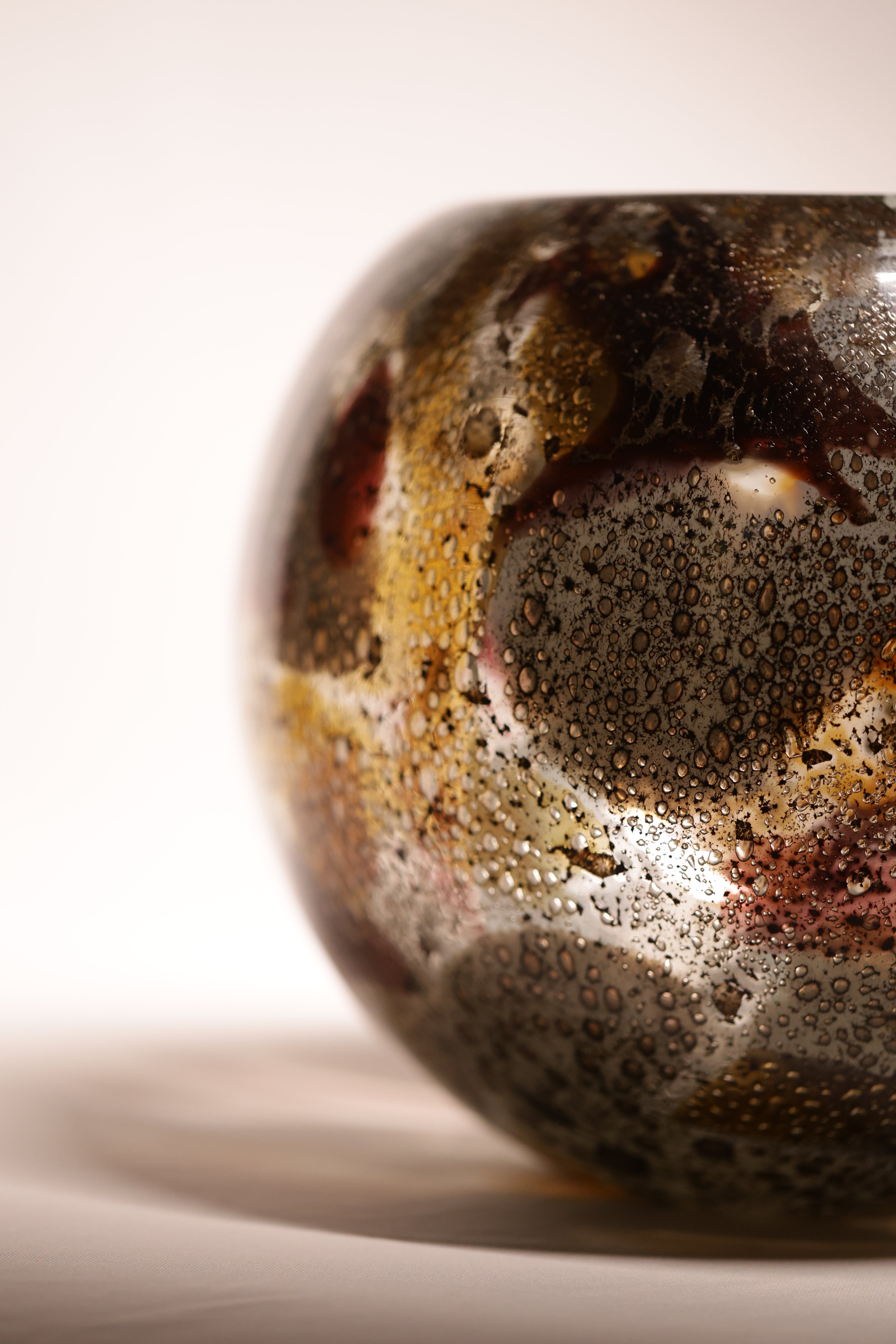 Nebula: Multicolour Tinted Minimalistic Reflective Glass Vase - A Cosmic Explosion