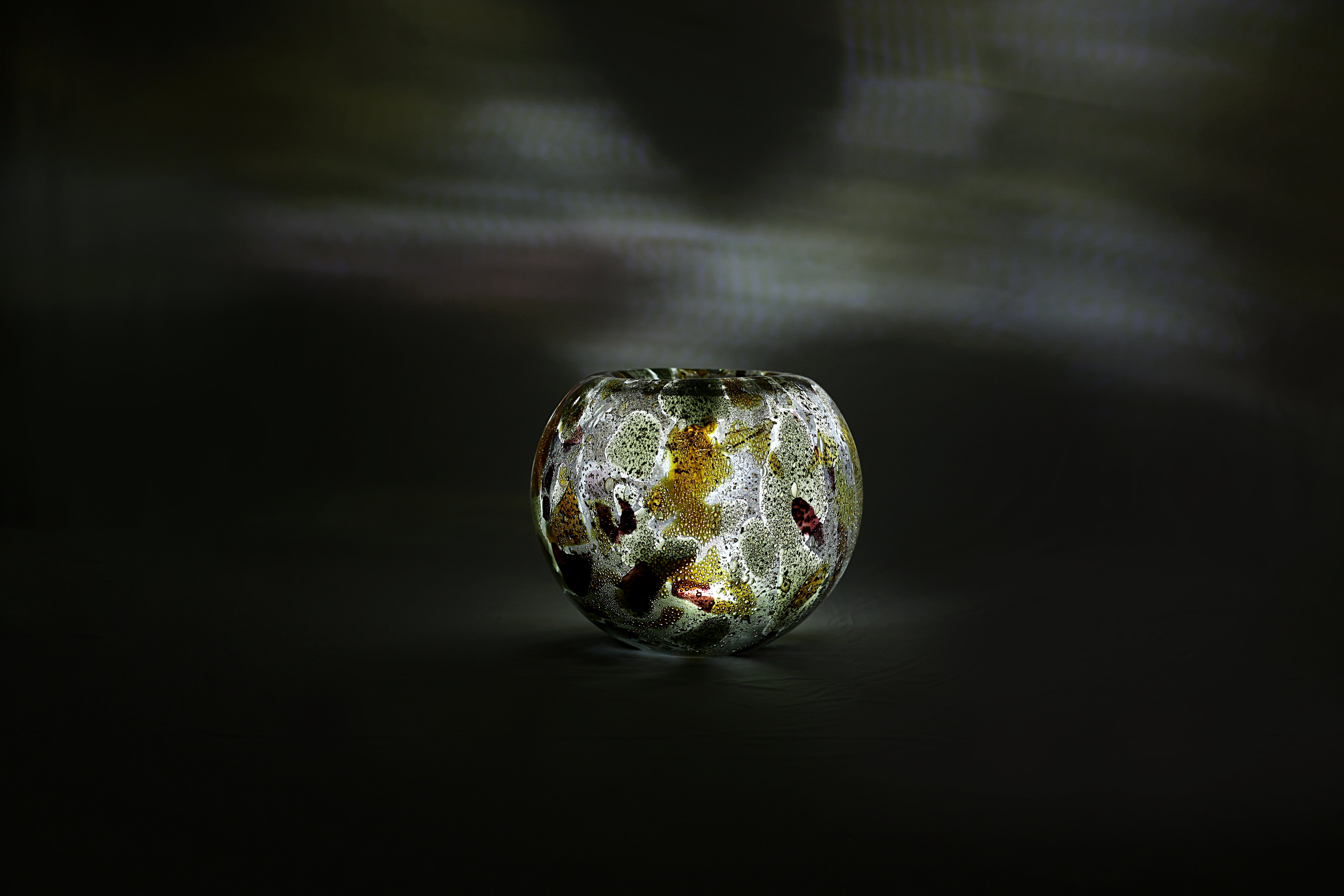 Nebula: Multicolour Tinted Minimalistic Reflective Glass Vase - A Cosmic Explosion