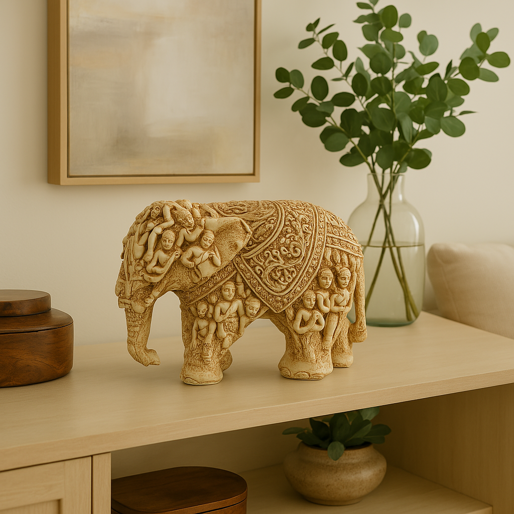 Gajaraj: The Ochre Khajuraho Tusker