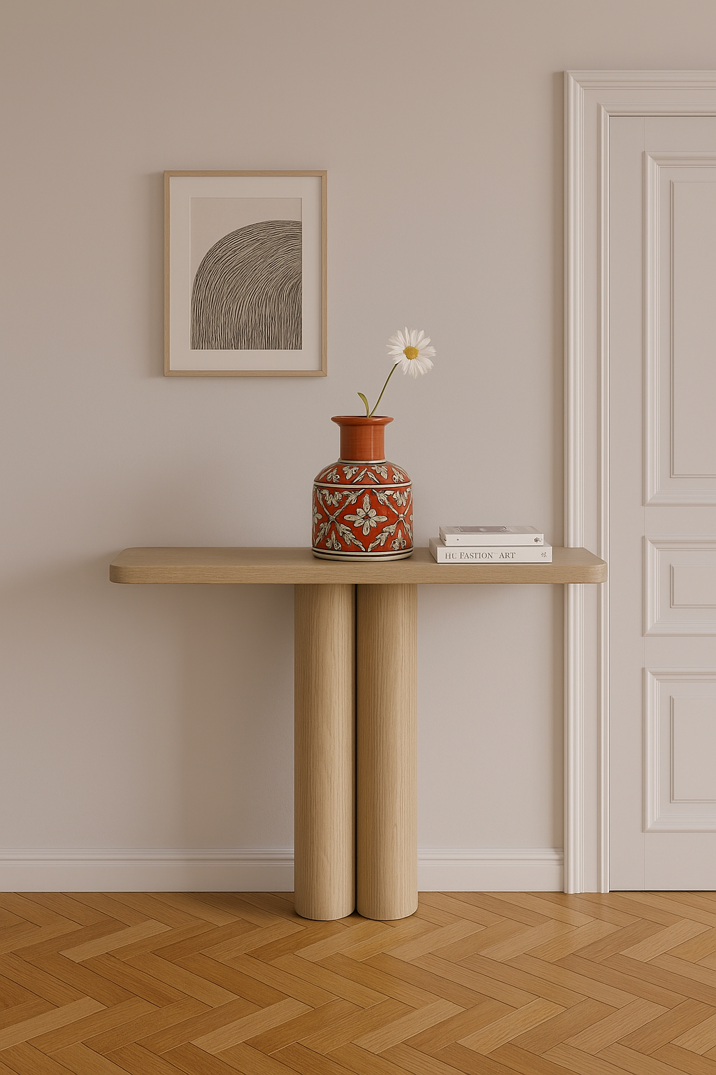 Zafrani Guldasta: A Testament of Mughal Artistry in Hand Painted Ceramic Vase