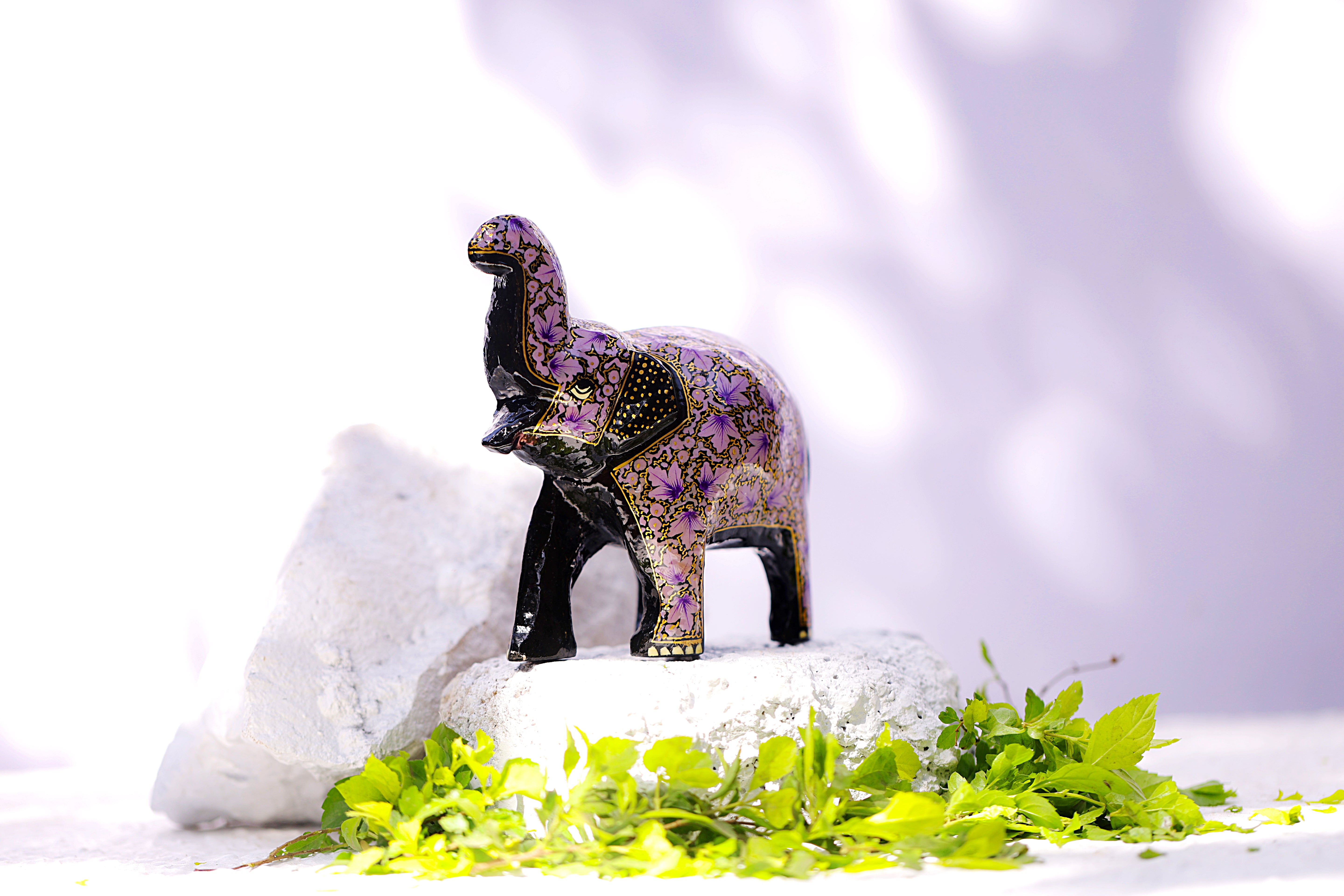 Sage: The Farzana Elephant Small - A Regal Figurine of Kashmiri Heritage