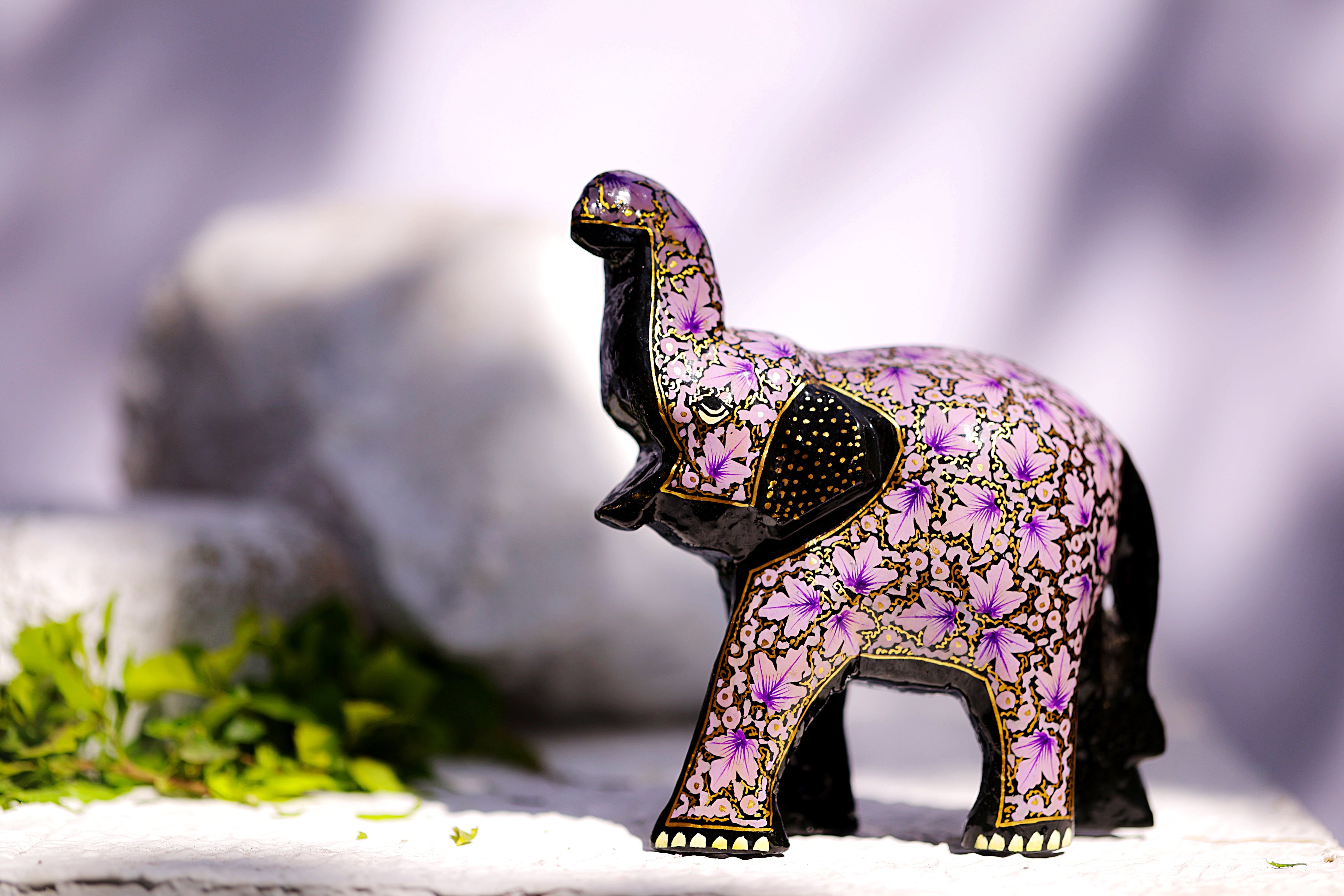 Sage: The Farzana Elephant Small - A Regal Figurine of Kashmiri Heritage