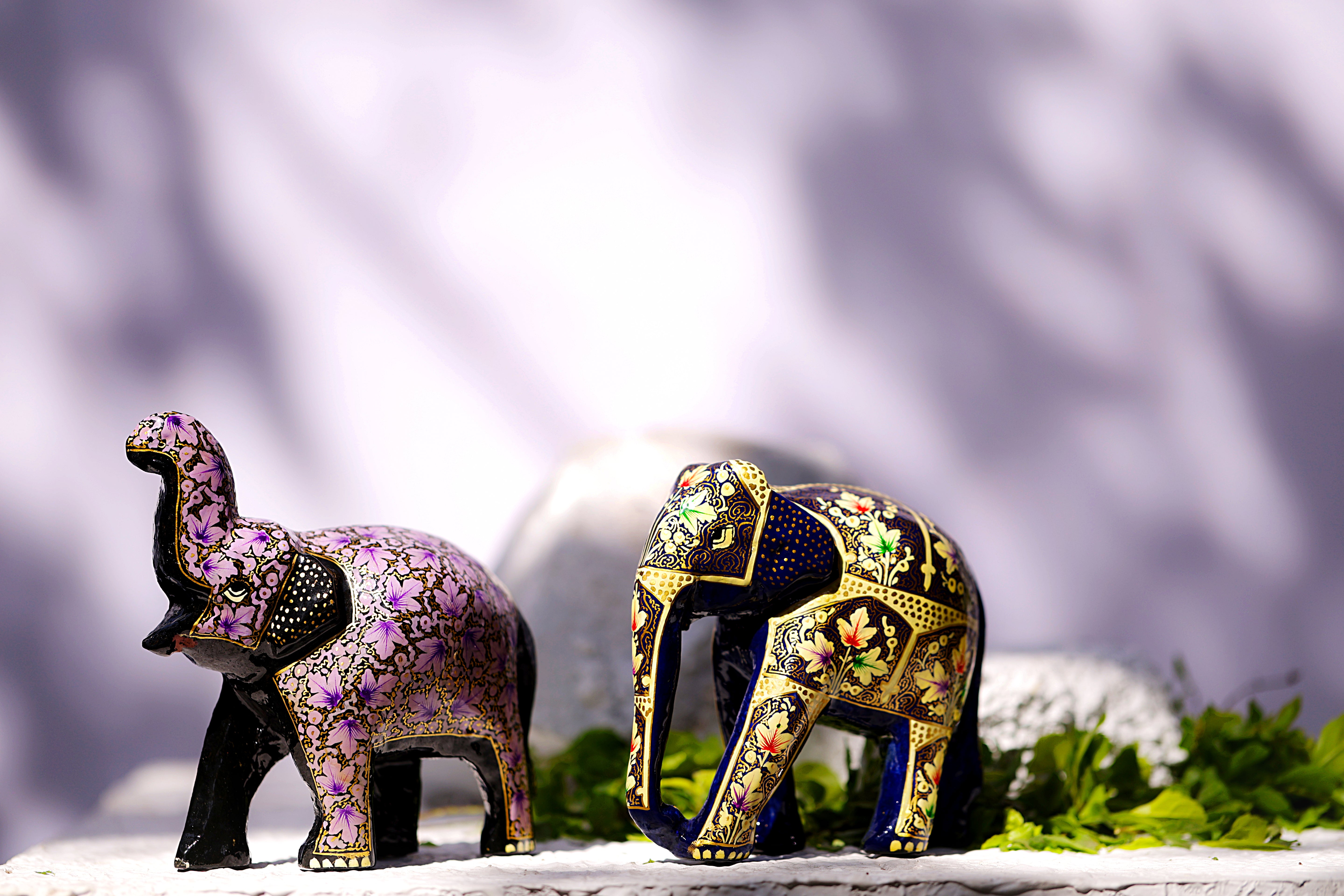 Sage: The Farzana Elephant Small - A Regal Figurine of Kashmiri Heritage
