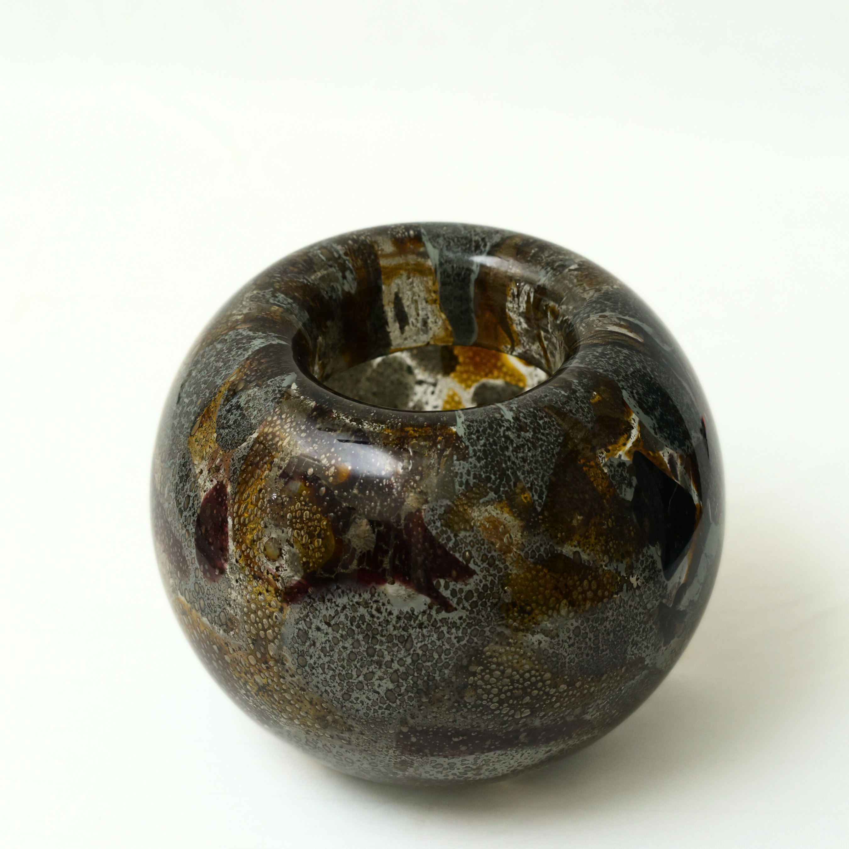 Nebula: Multicolour Tinted Minimalistic Reflective Glass Vase - A Cosmic Explosion