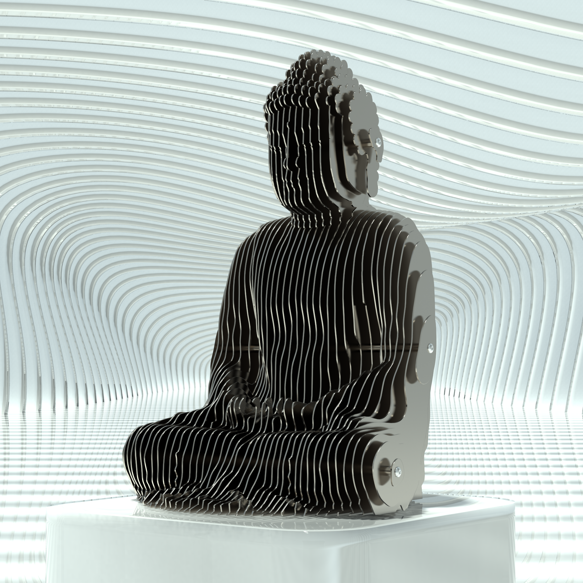 Nirvana – Iconic Buddha Parametric Illusion Sculpture