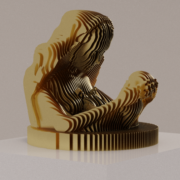 Maa - Heartfelt Alloy Sculpture