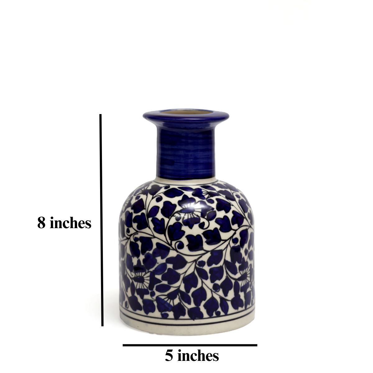 Noor-e-Barg Guldasta: A Testament of Mughal Artistry in Hand Painted Ceramic Vase