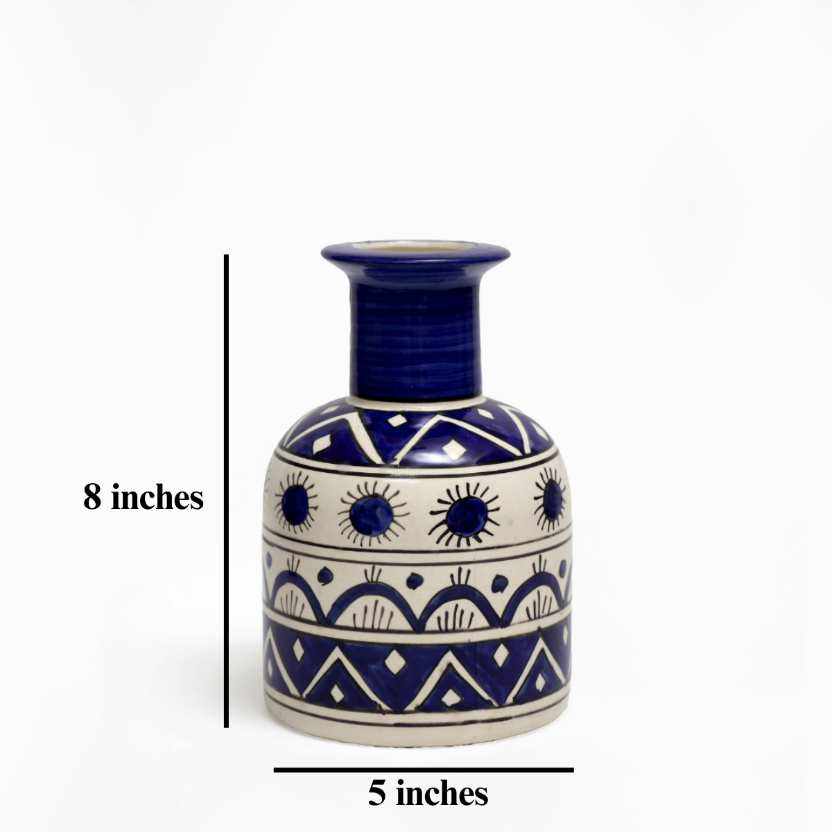 Vasant Phool-Dan: A Vibrant Jaipur Pottery Hand Painted Ceramic Vase