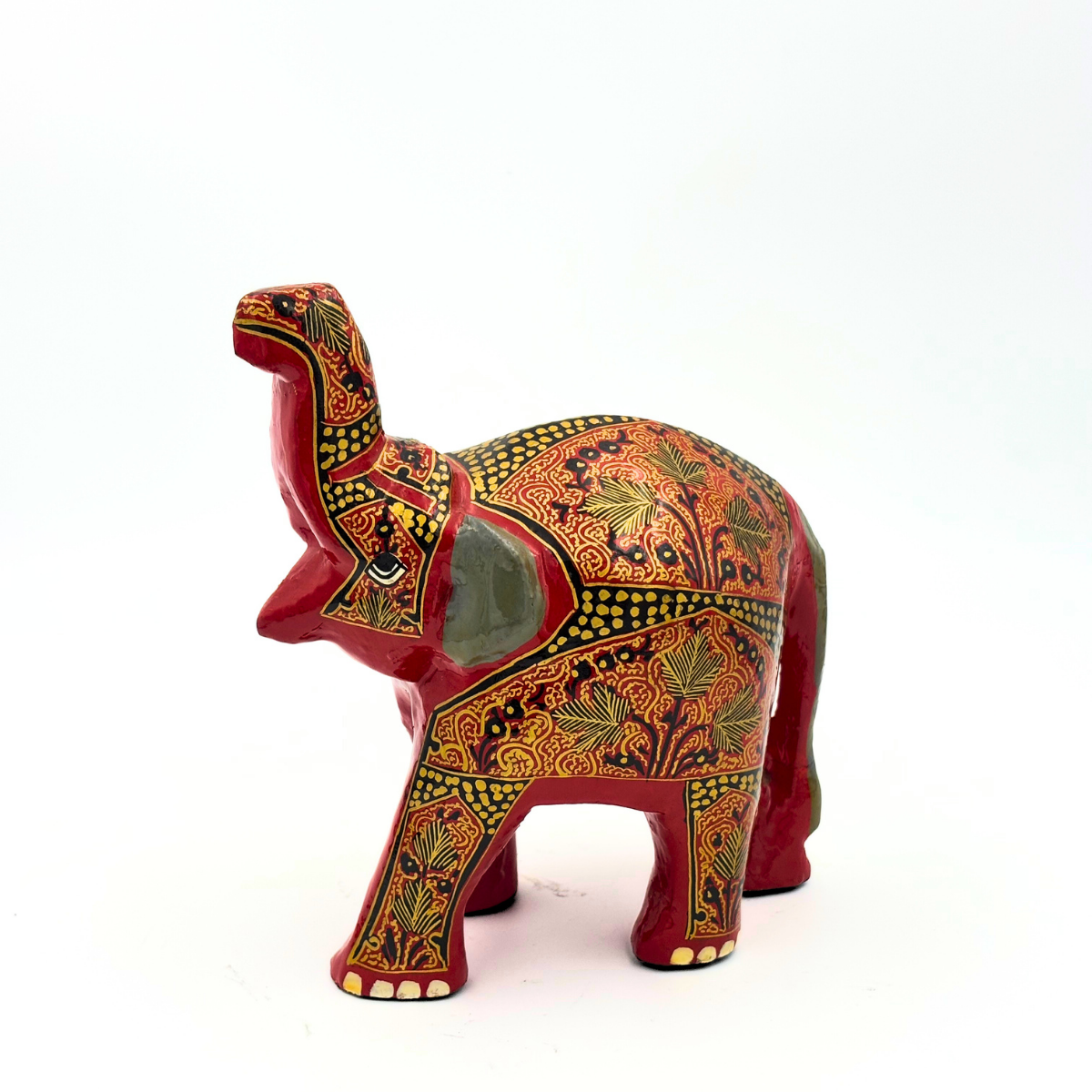 Sindoor: Mehraab-e-Gul Elephant Medium- The Fiery Splendor of Kashmiri Craft
