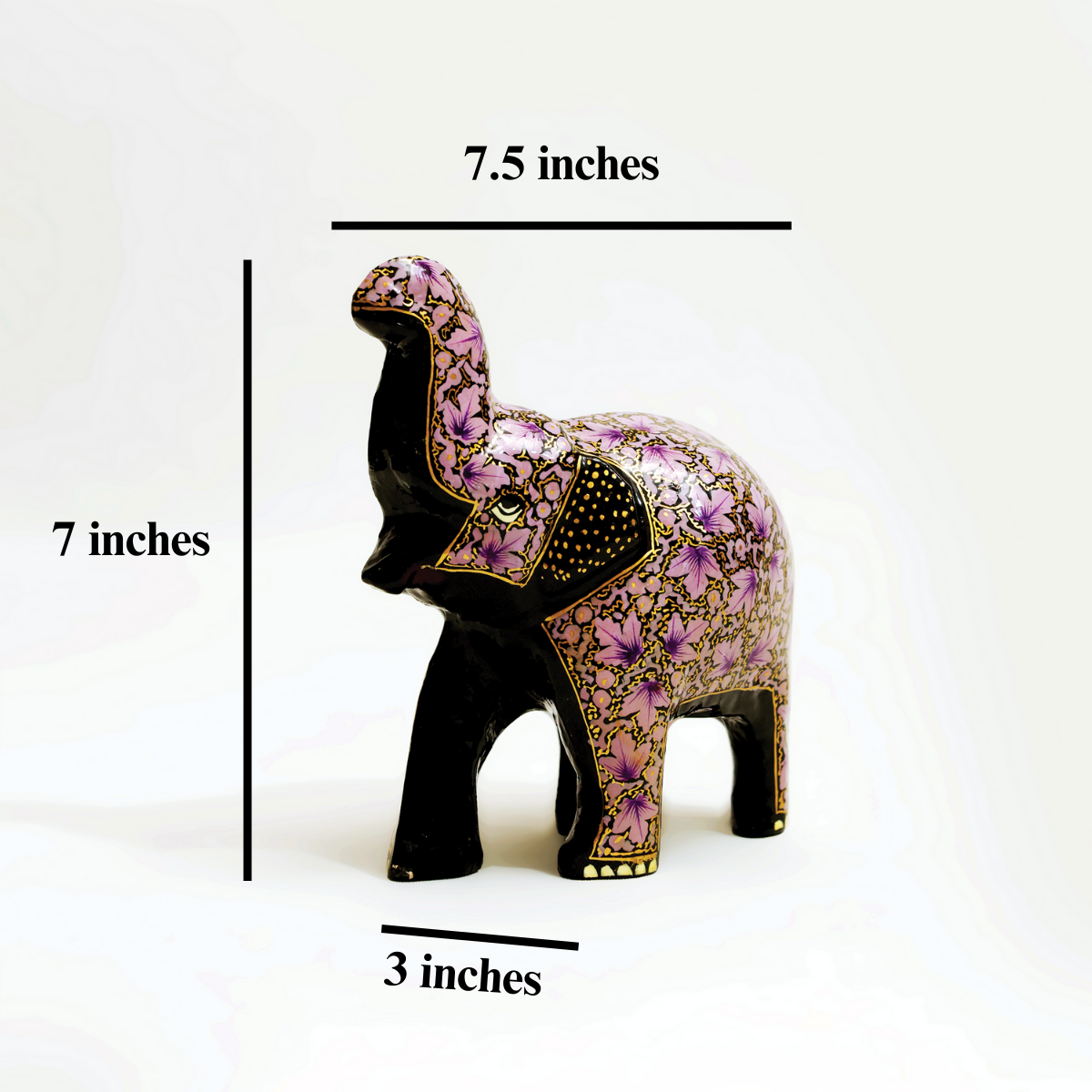 Sage: The Farzana Elephant Small - A Regal Figurine of Kashmiri Heritage