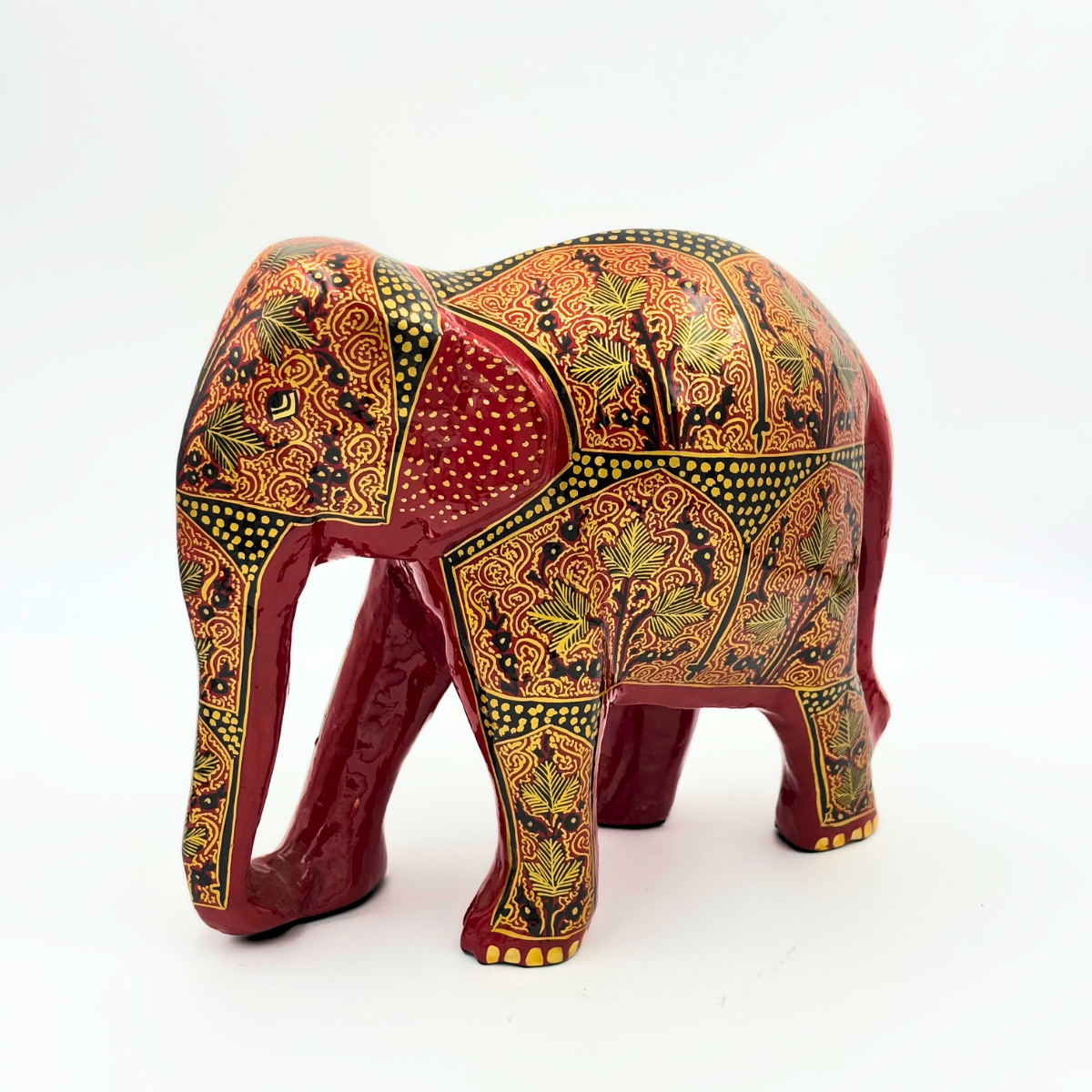 Sindoor: Mehraab-e-Gul Elephant Large- The Fiery Splendor of Kashmiri Craft