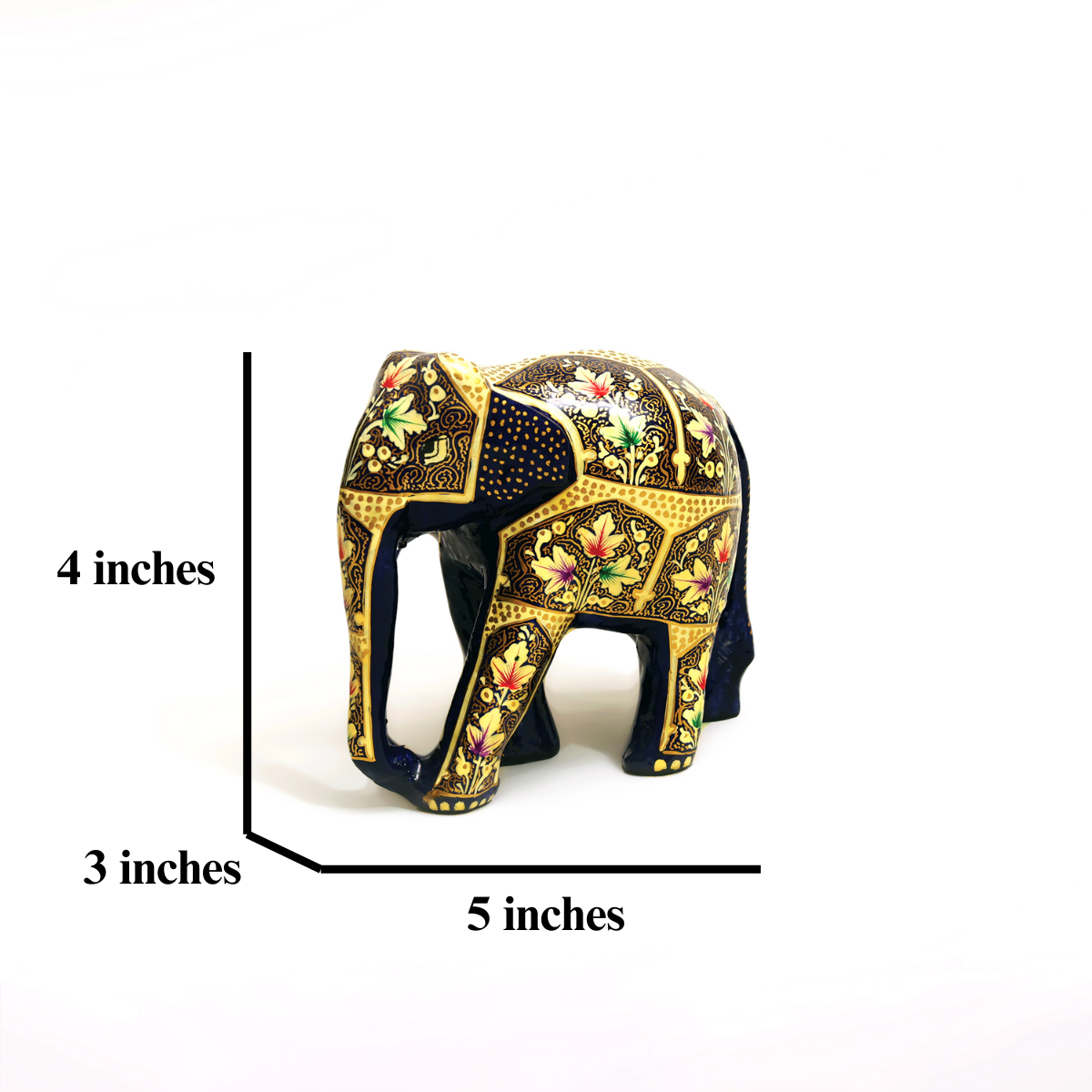 Zenith: Naqash-e-Gul Elephant Medium - A Kaleidoscope of Kashmiri Artistry.