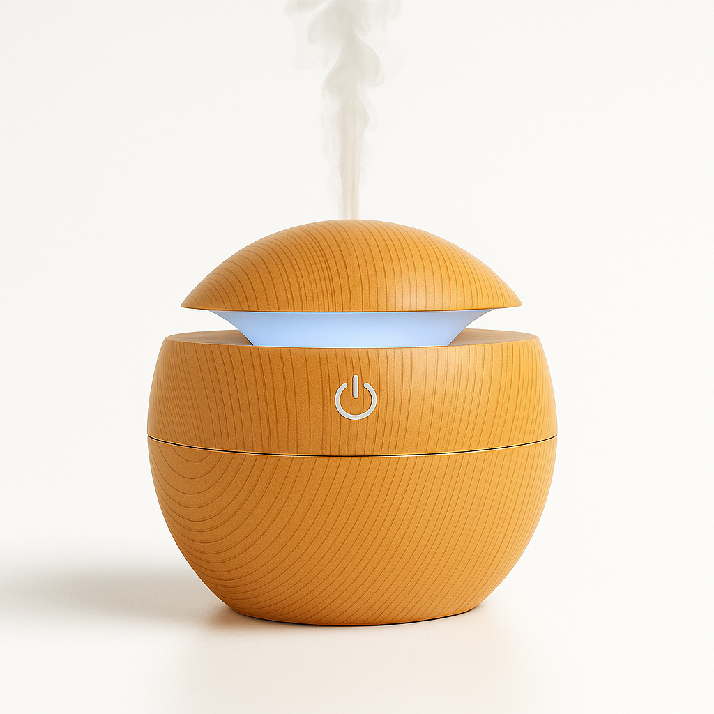 Zenwood Aura Diffuser – Nature's Calm, Illuminated by Light