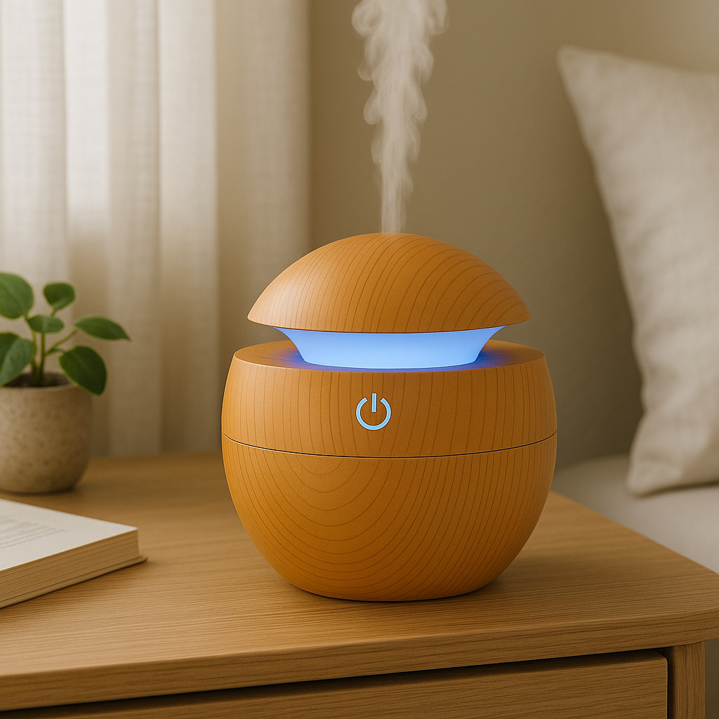 Zenwood Aura Diffuser – Nature's Calm, Illuminated by Light