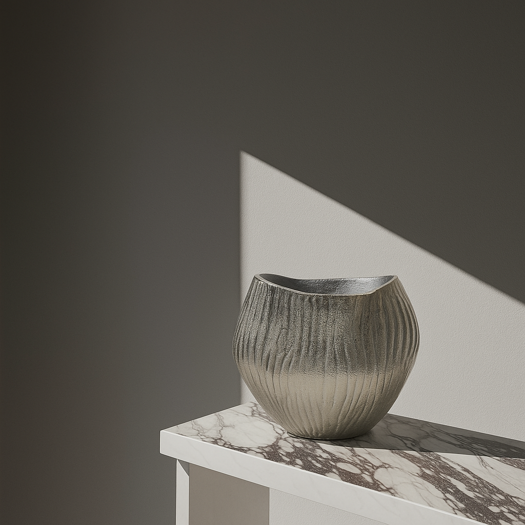 Trace – Luminous Flowing Silhouette Vase with Sculpted Grooves