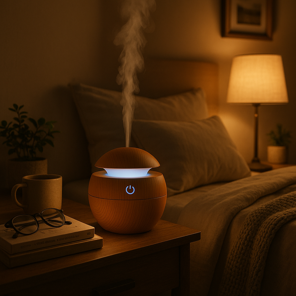 Zenwood Aura Diffuser – Nature's Calm, Illuminated by Light