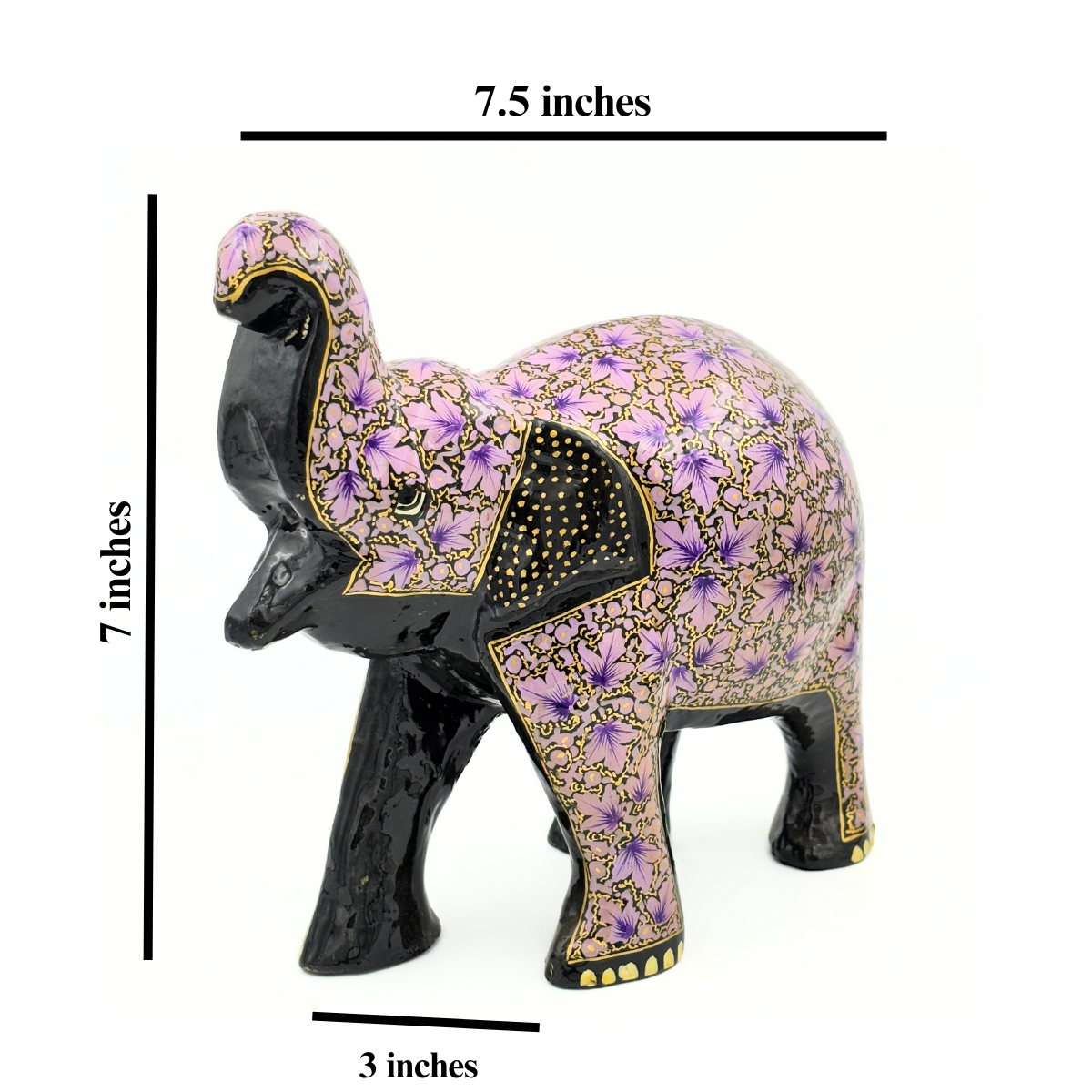 Sage: The Farzana Elephant Large - A Regal Figurine of Kashmiri Heritage