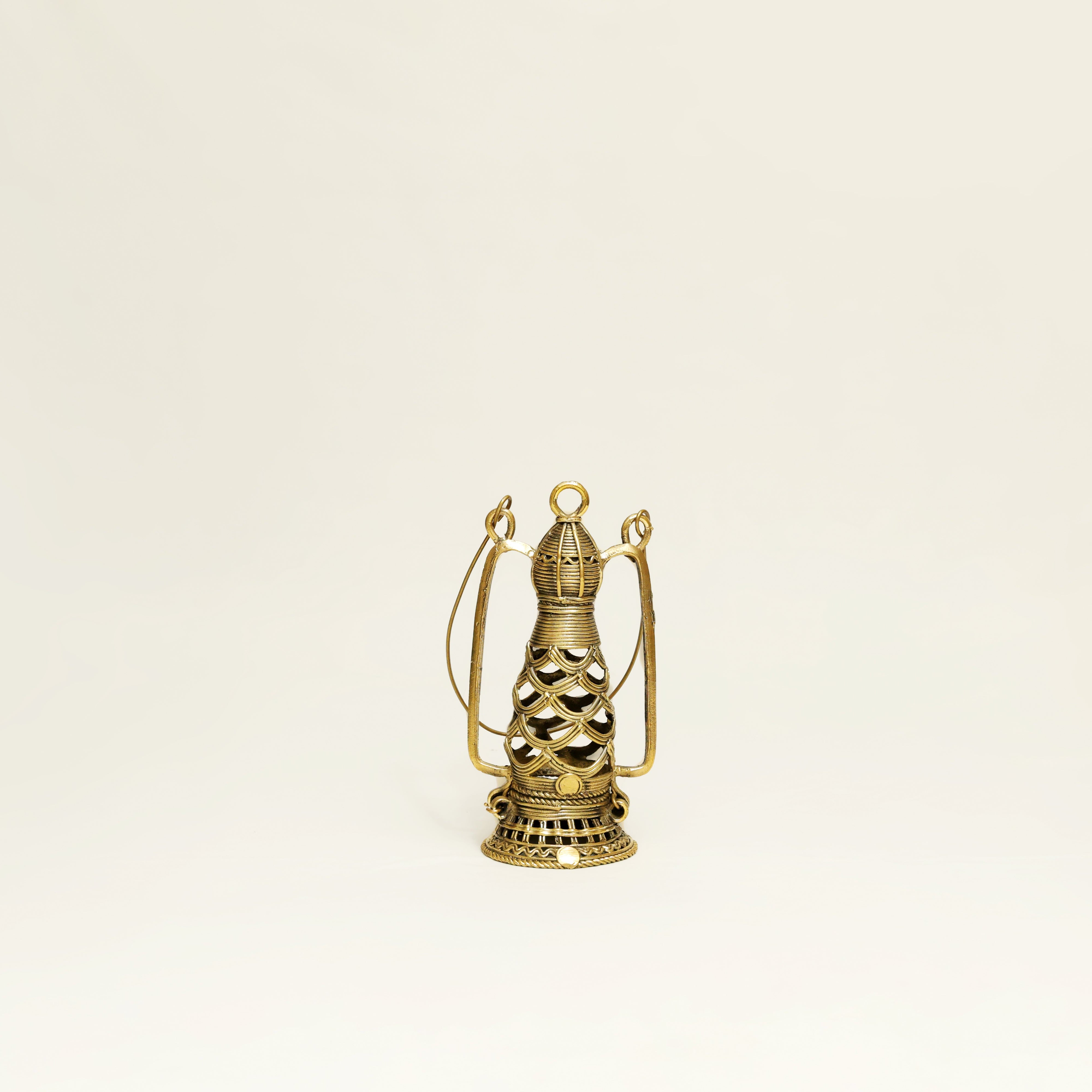 The Golden Gleam: Dhokra Brass Golden Lantern